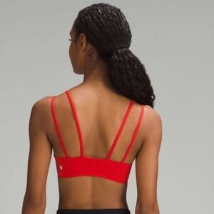 Lululemon Like a Cloud Ribbed Bra in Grenadine Red